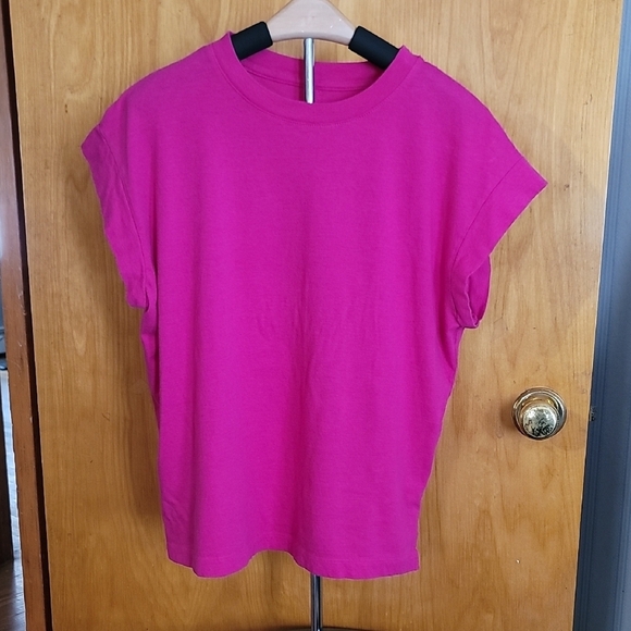a new day Tops - Pink Boxy Cap Sleeve Muscle Tee